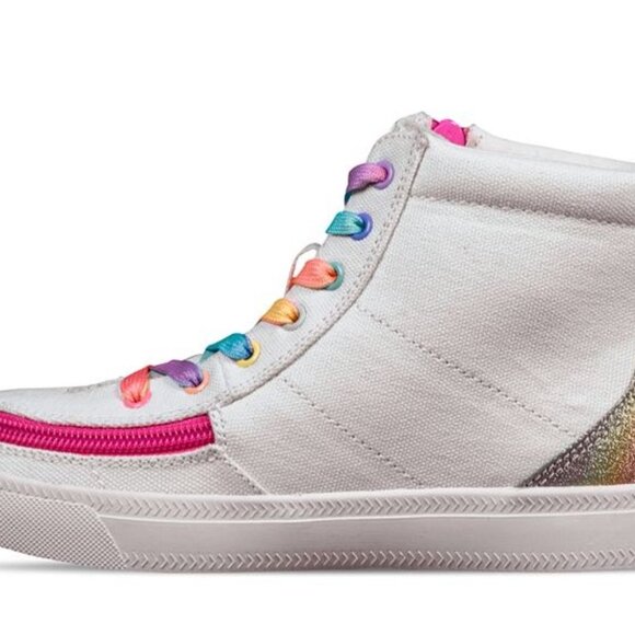 🎈 $20 Today - BILLY WHITE RAINBOW SNEAKERS BIG GIRLS SZ 5 – NWT 🎈 - Picture 4 of 11